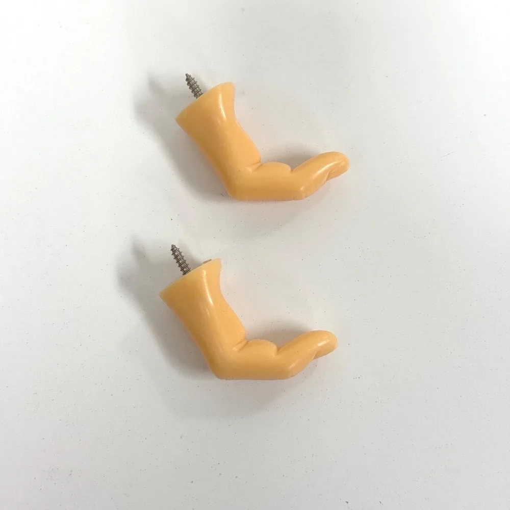 Vintage plastic wall screw mount hook sets